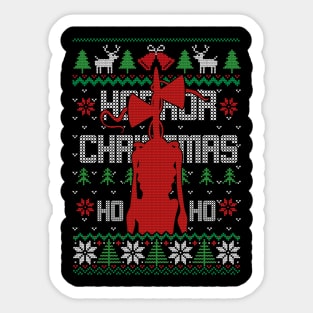 Scary Siren Head Horror ugly christmas sweater Sticker